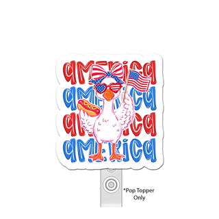 Patriotic Poultry Princess Pop Topper