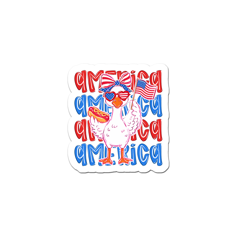 Patriotic Poultry Princess Sticker - - Topperswap