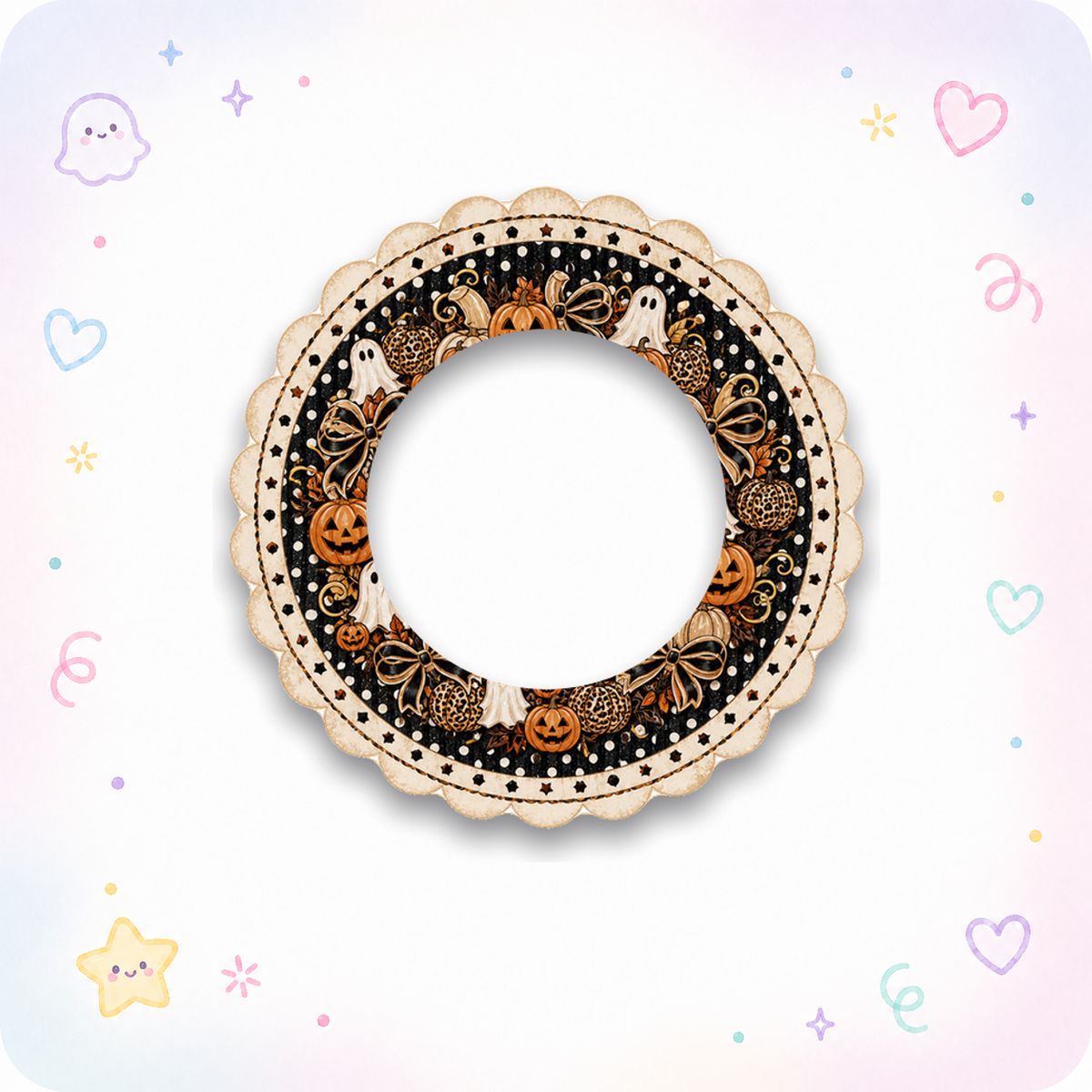 Halloween pumpkin bow Swapper Frame