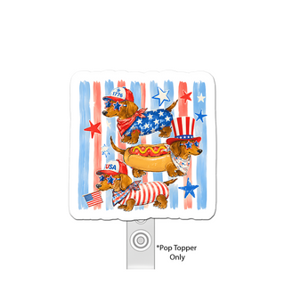 Patriotic Pup Parade Pop Topper