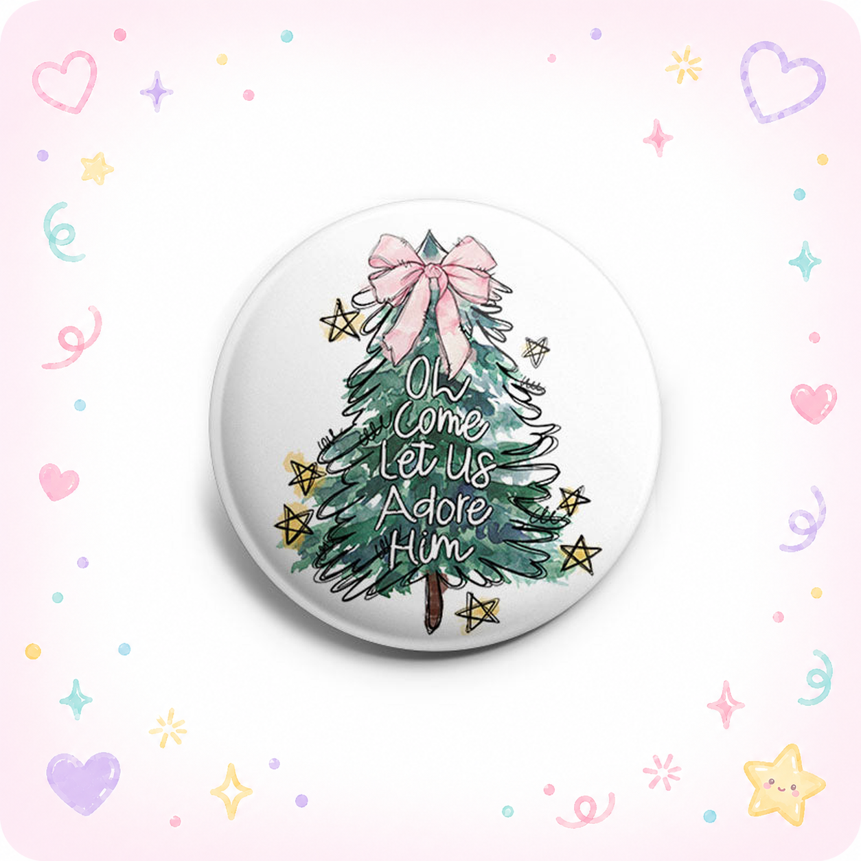 Oh Come Let Us Adore Him - Christmas Tree Topper - - Topperswap