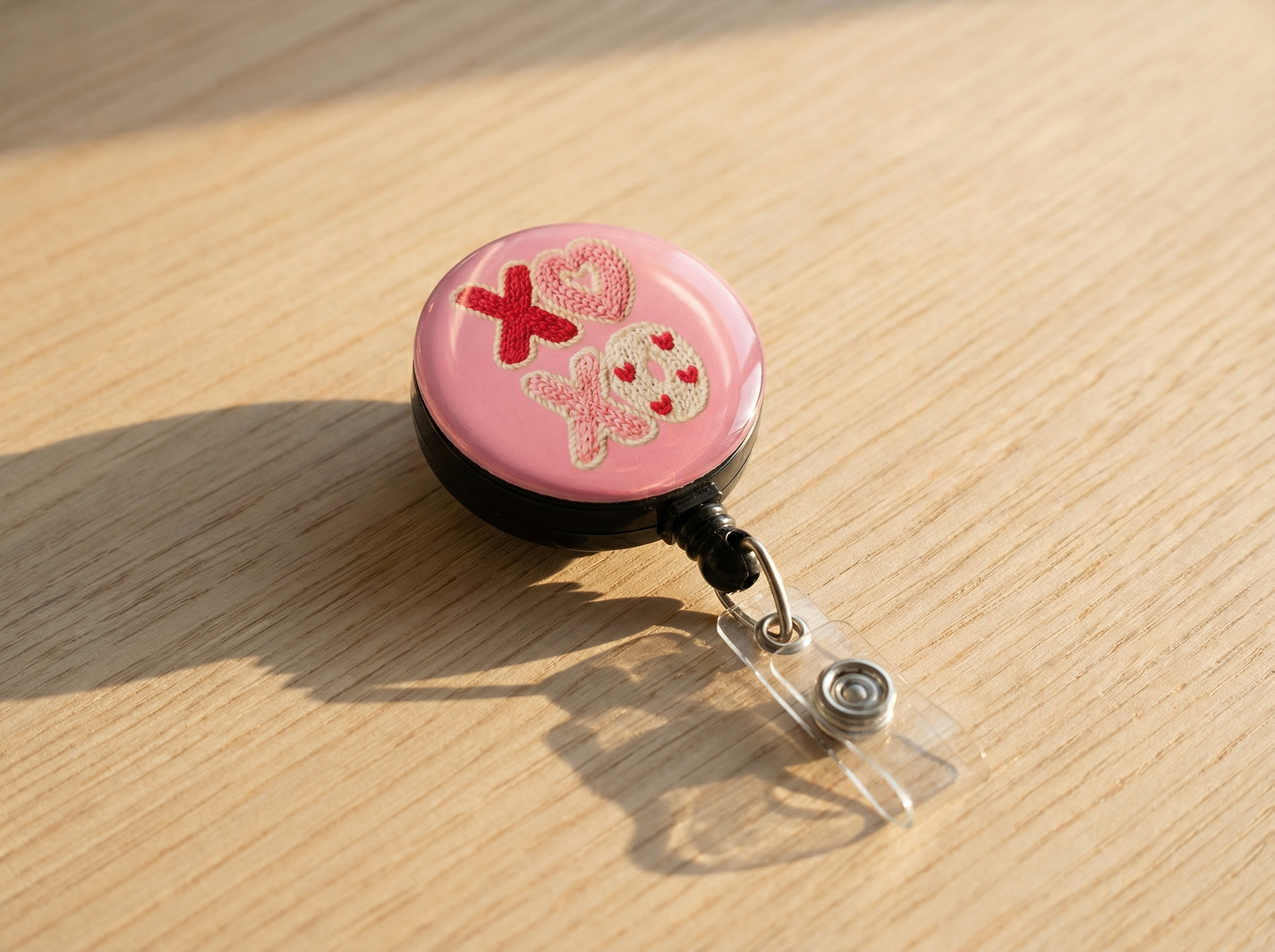 Hug & Kiss Swapfinity Retractable ID Badge Reel - - Topperswap