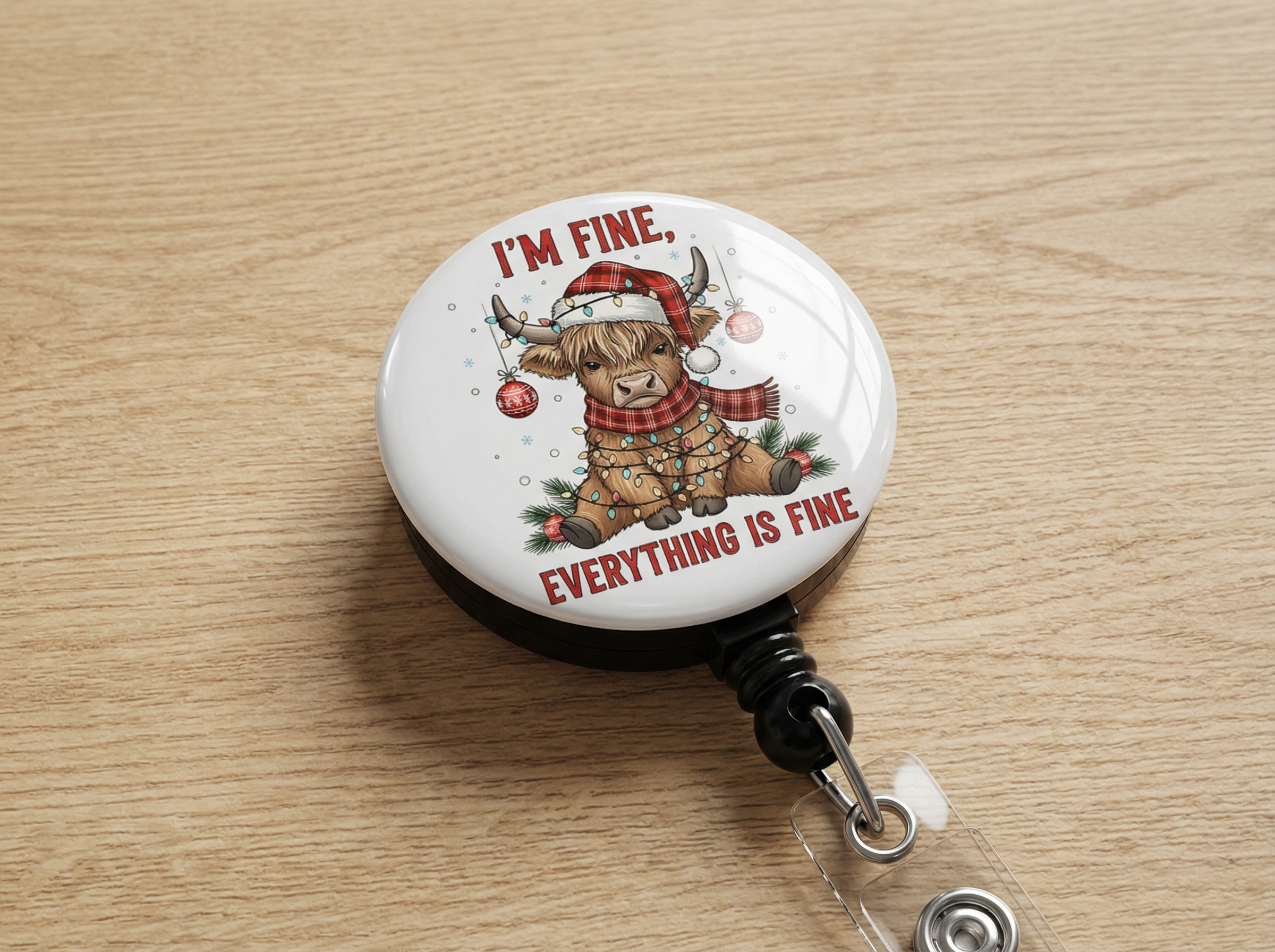 Festive Frenzy Warrior Pop Topper Swapfinity Retractable ID Badge Reel - - Topperswap