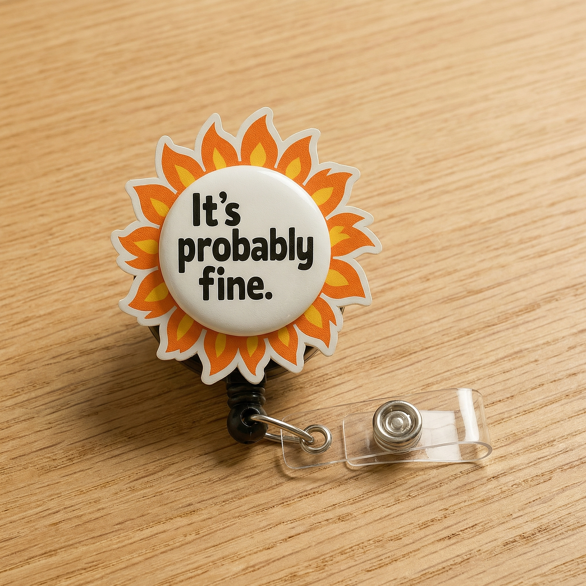 It’s Probably Fine – Flame Swapfinity Retractable ID Badge Reel Bundle - - Topperswap