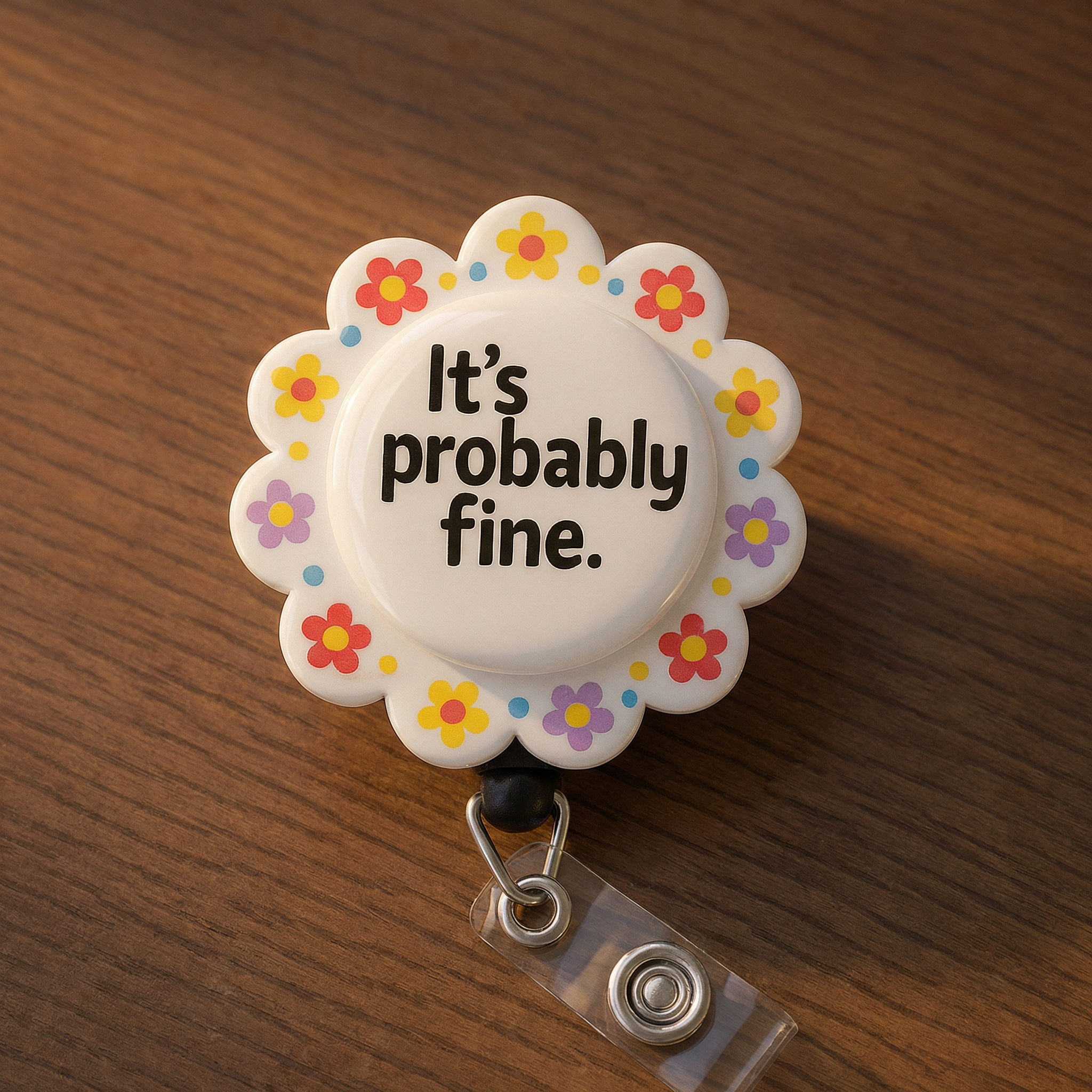 It’s Probably Fine – Floral Bundle Swapfinity Retractable ID Badge Reel Bundle - - Topperswap