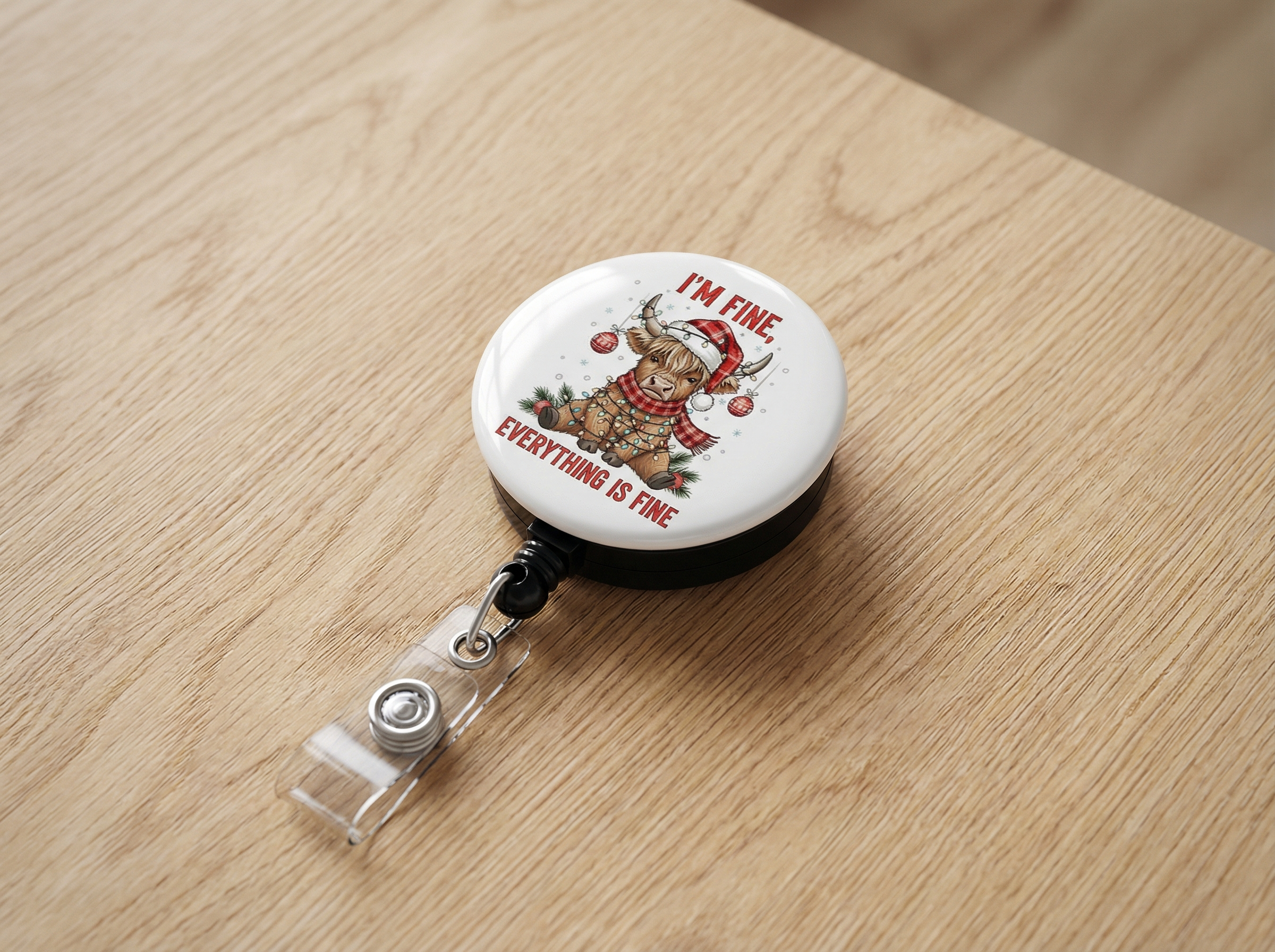 Festive Chaos Swapfinity Retractable ID Badge Reel - - Topperswap