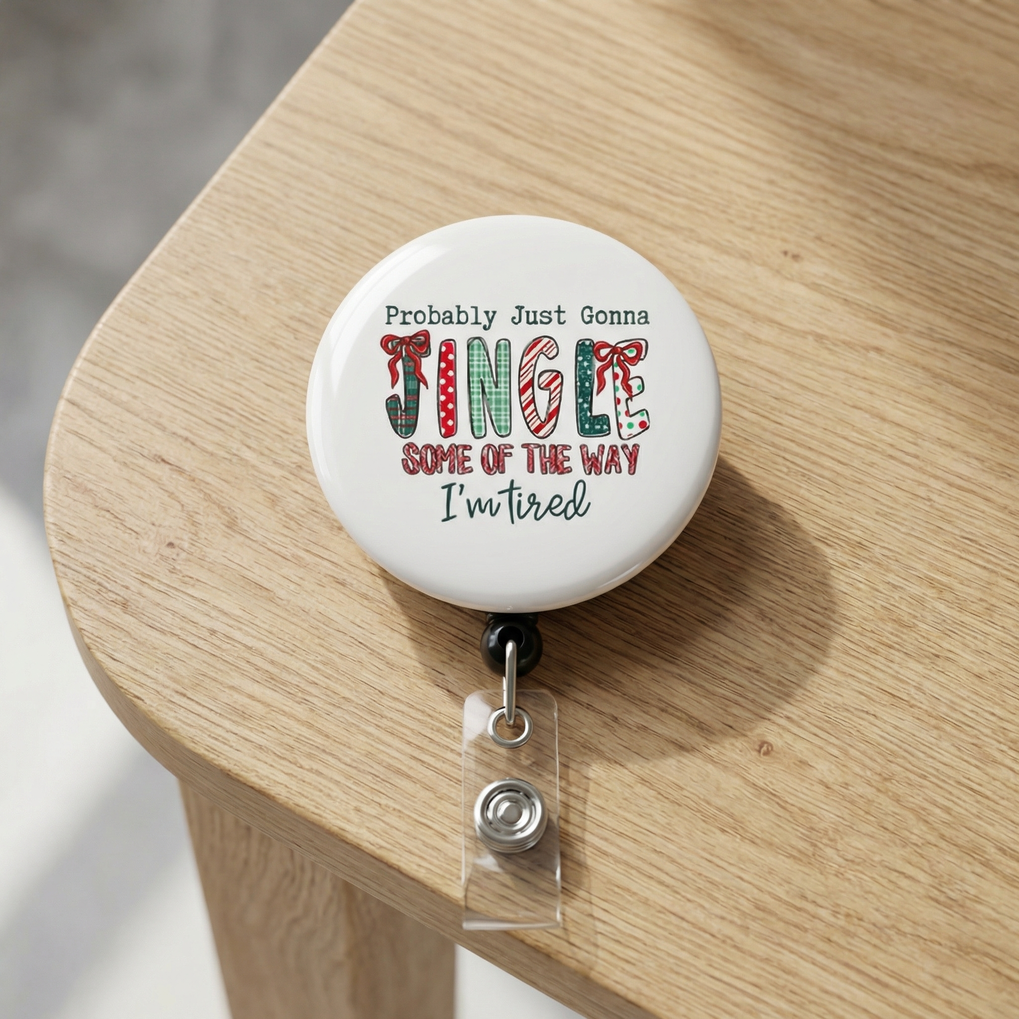Holiday Hustle Swapfinity Retractable ID Badge Reel - - Topperswap
