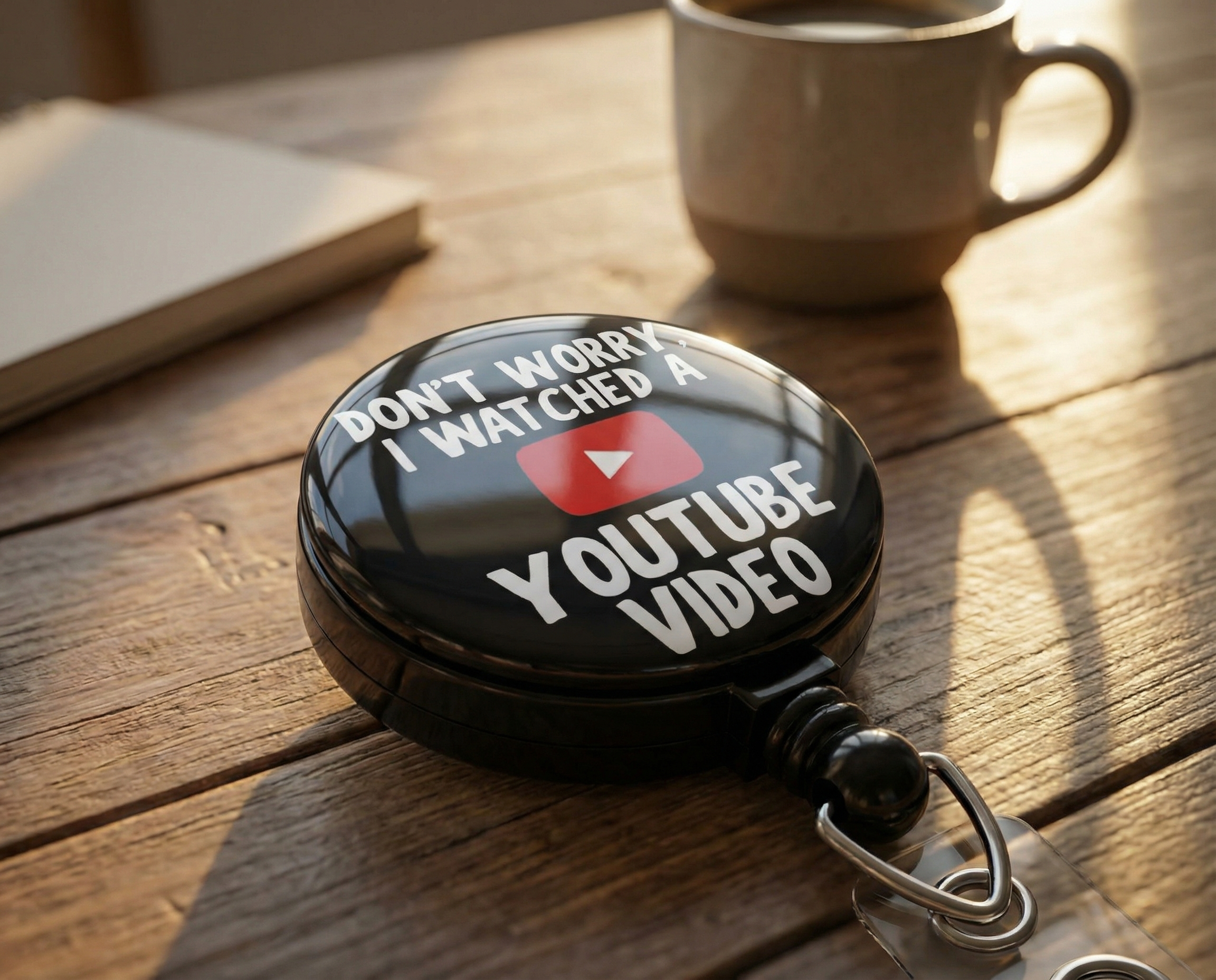 Youtube Video Retractable ID Badge Reel • Funny Nurse Gift, RN, Physician, Doctor, Funny Surgeon Gift, Nurse Anesthetist • Swapfinity - - Topperswap