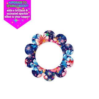 Red, White & Blue Blooms Swapper
