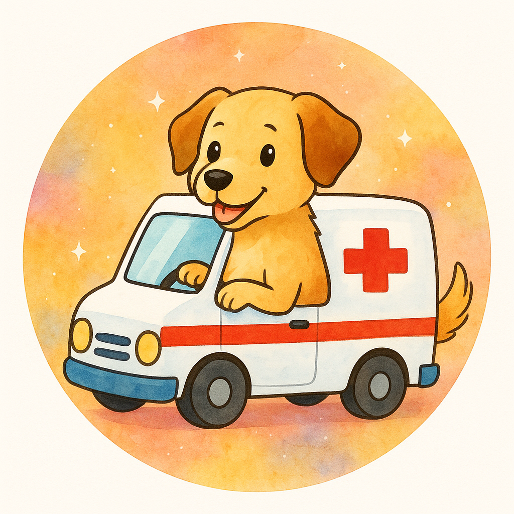 Custom Design – My pet driving an ambulance - - Topperswap