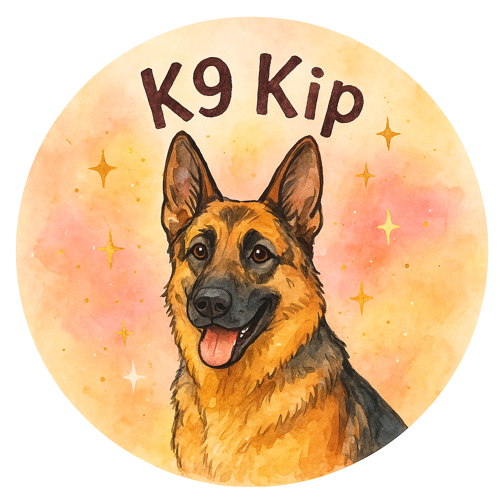 Custom Design – K9 Kip written above him - - Topperswap