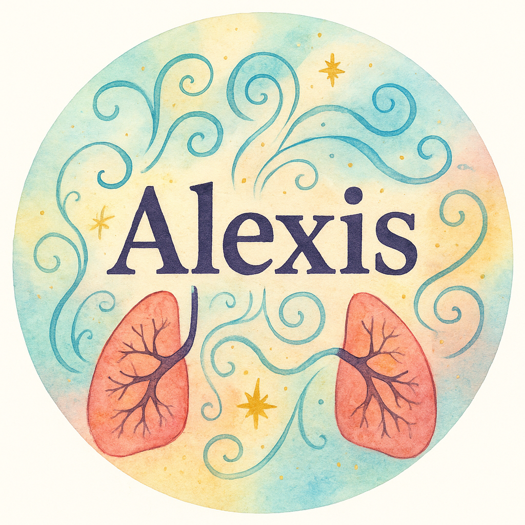 A personalized design prominently featuring the name "Alexis…