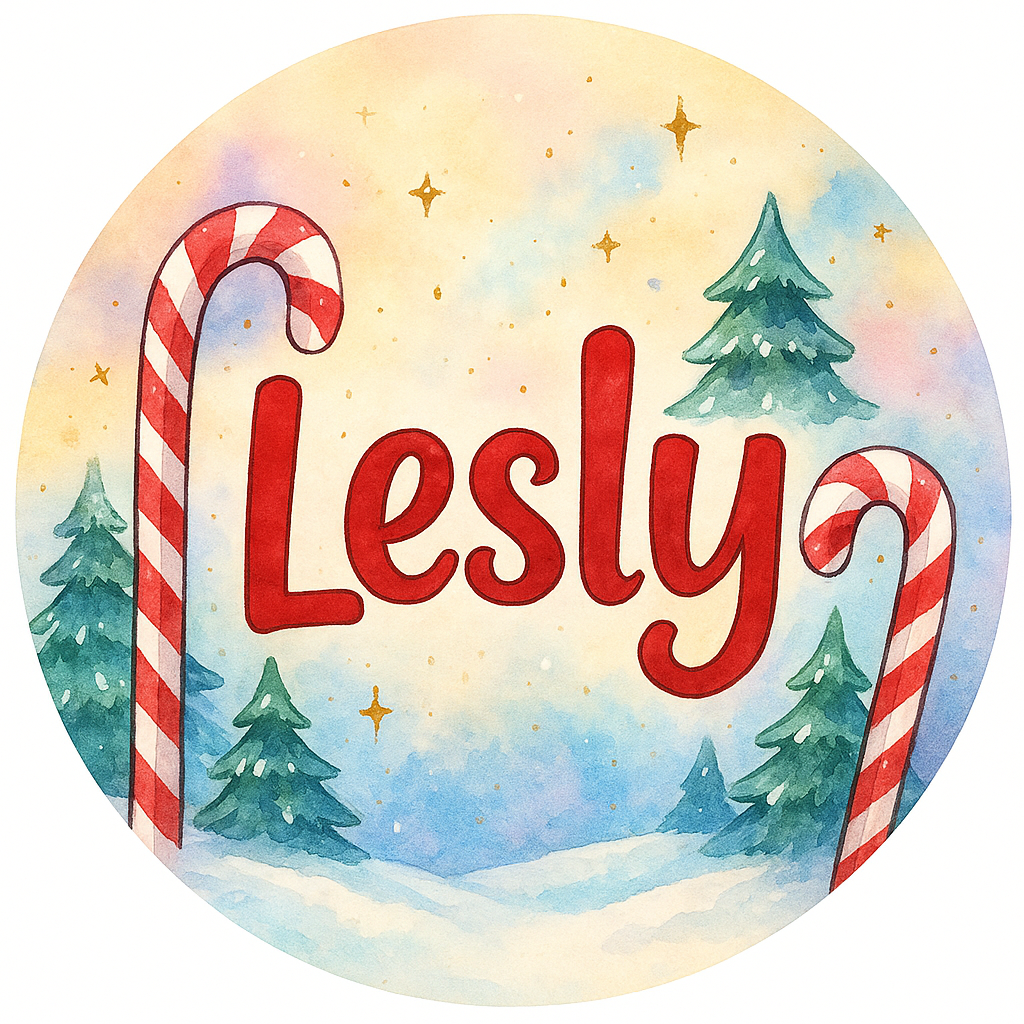 A personalized design prominently featuring the name "Lesly"…