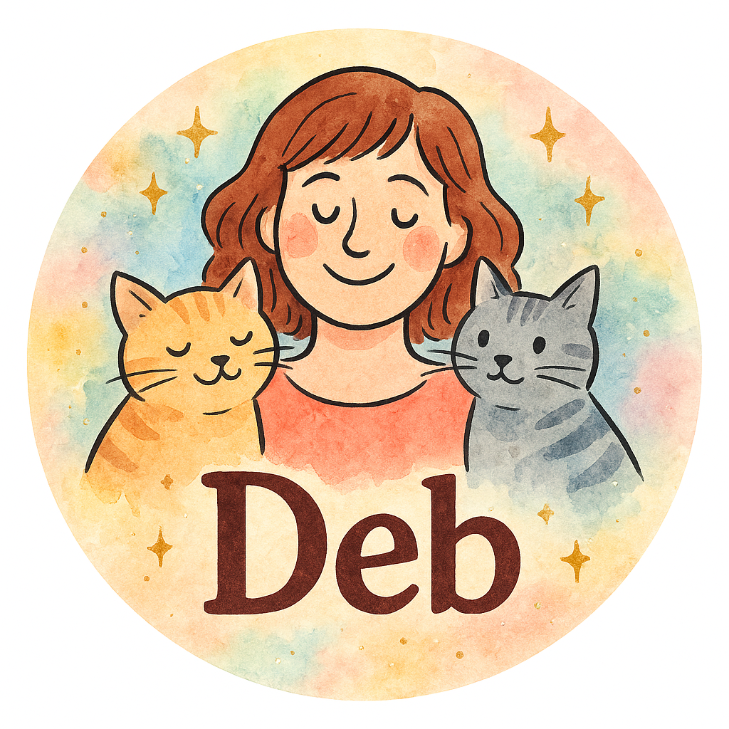 Deb with kitties
 Include the exact name "Deb" prominently i…
