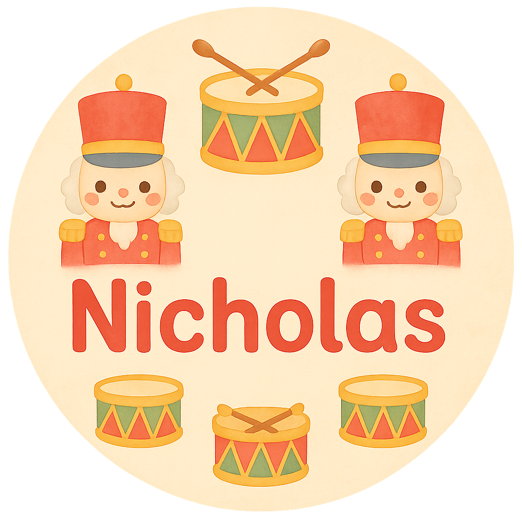 A personalized design prominently featuring the name "Nichol…