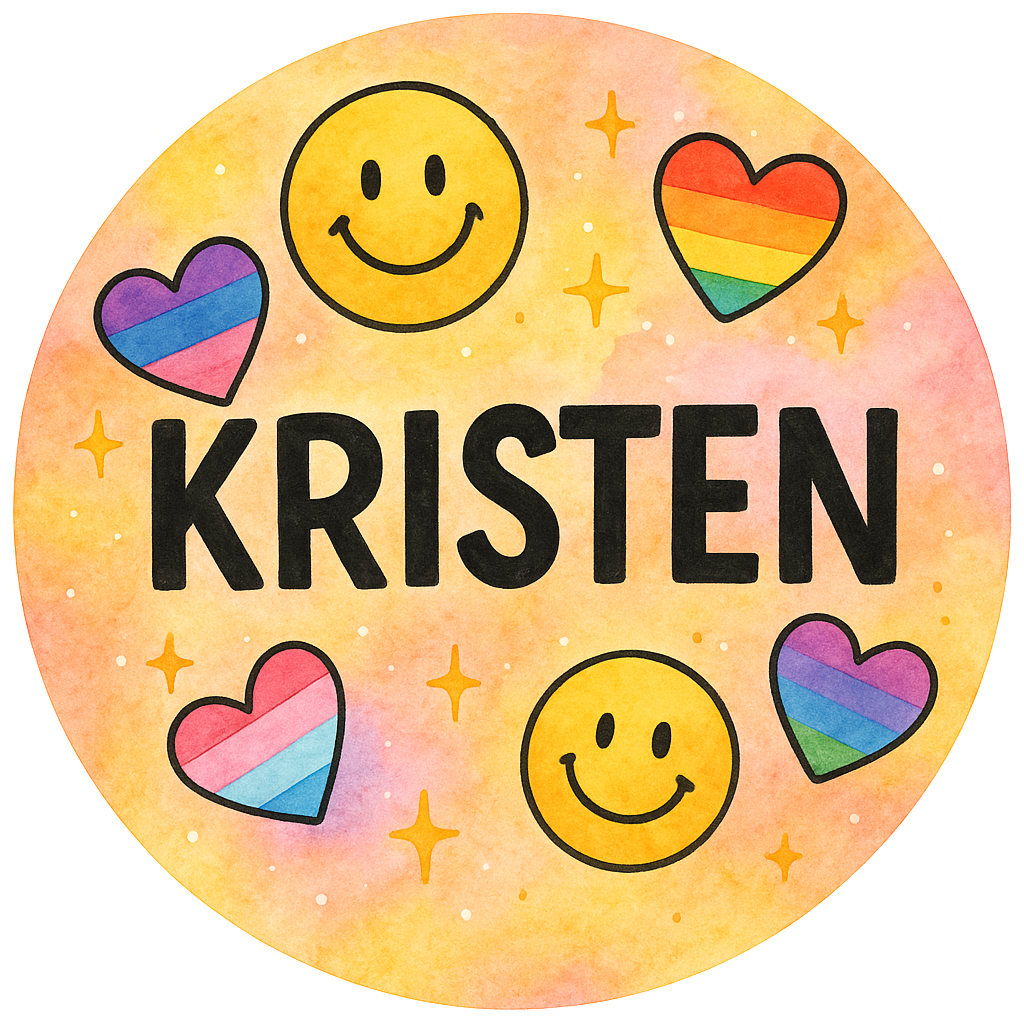 A personalized design prominently featuring the name "Kriste…