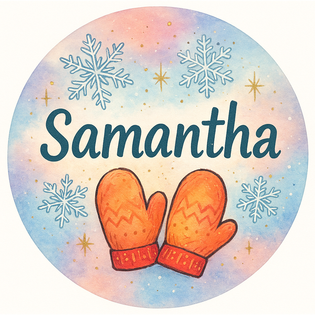 A personalized design prominently featuring the name "Samant…