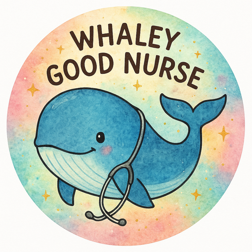 A whale wearing a stethoscope in front of an ocean backgroun…
