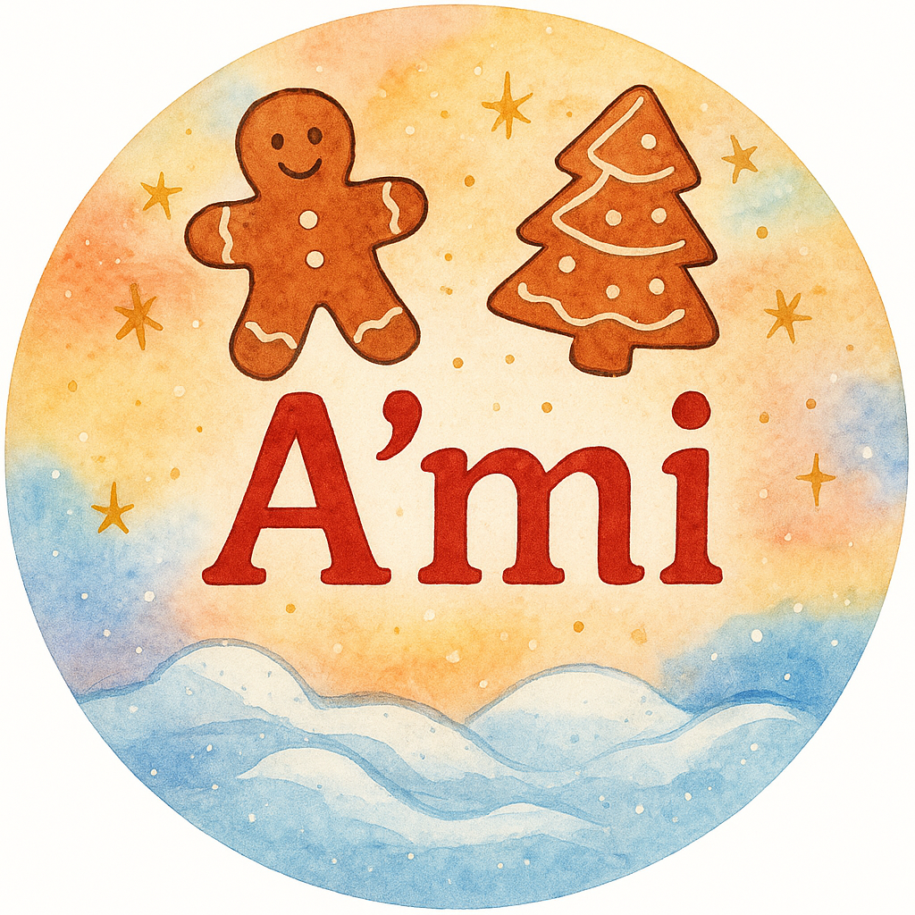 A personalized design prominently featuring the name "A’mi"…