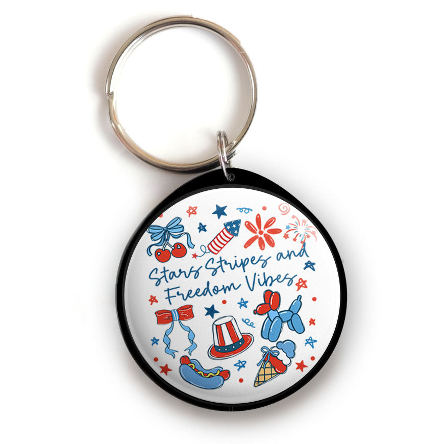Stars, Stripes & Freedom Vibes Keychain - - Topperswap