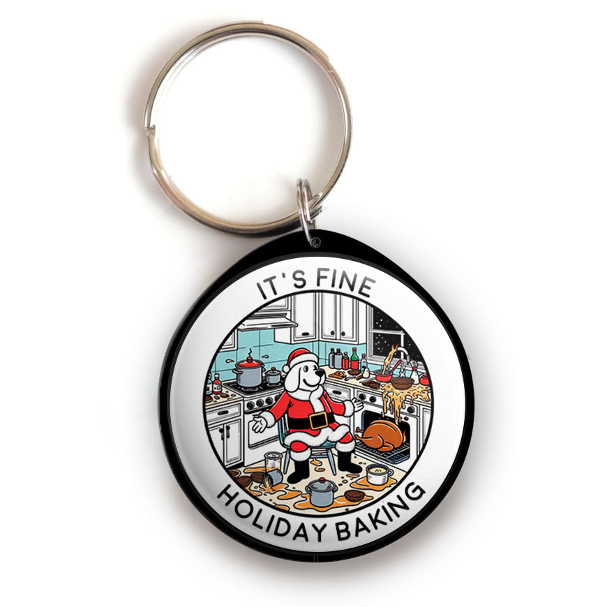 Another "It's Fine" Holiday Keychain -  - Topperswap