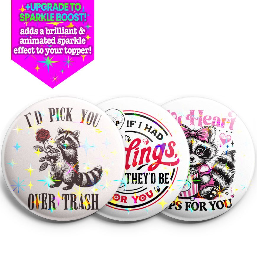 Raccoon Romance Topper 3-Pack (Save 5%)