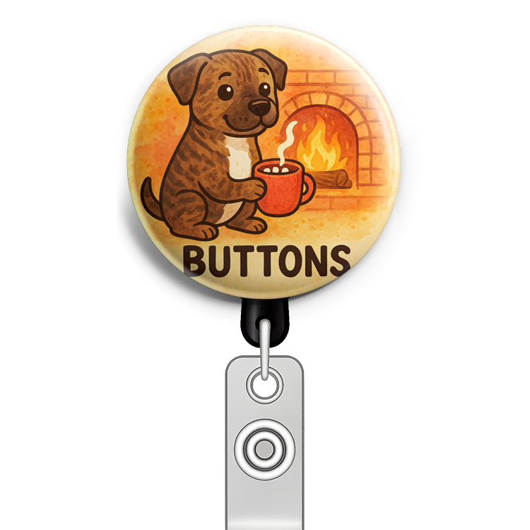 Custom Design – my pet sipping hot cocoa by a warm, crackling fireplace - Topper