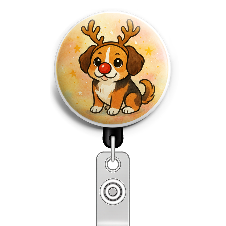 Custom Design – my pet dressed as a reindeer with a shiny red nose - Topper