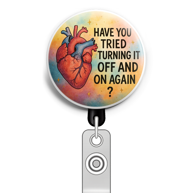 Custom Design – Anatomical heart next to the saying have you tried turning i… - Topper