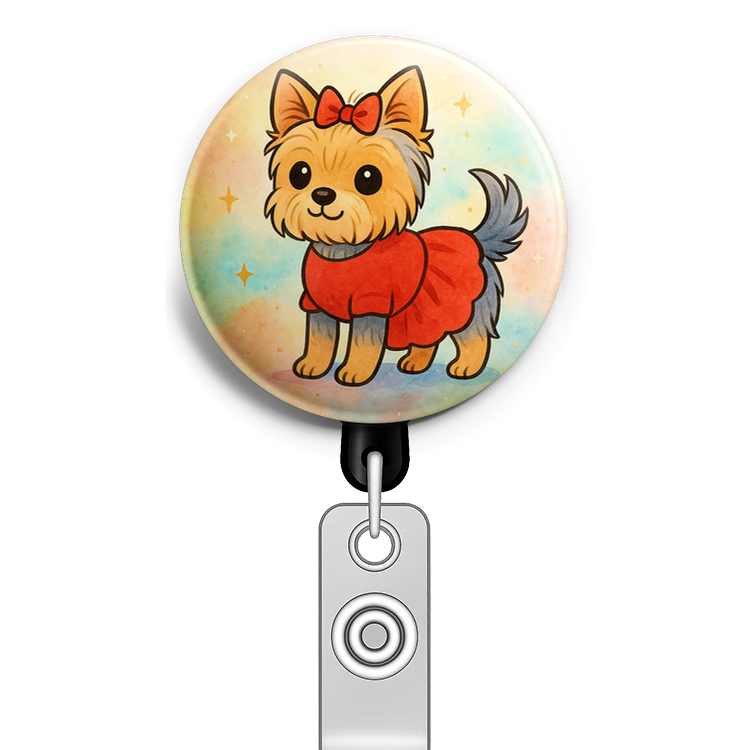 Custom Design – Dog is wearing a red Christmas dress - Topper