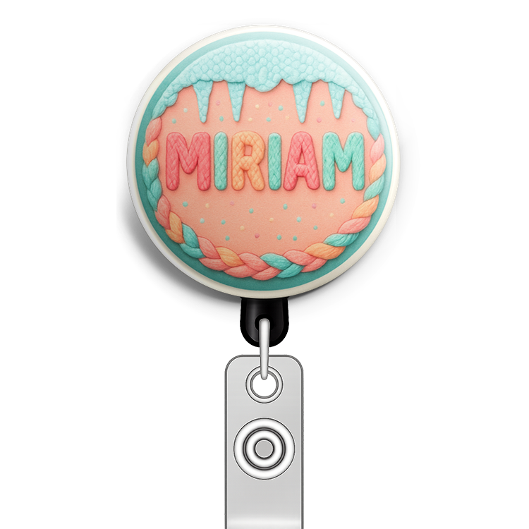 Custom Design – A personalized design prominently featuring the name "MIRIAM… - Topper