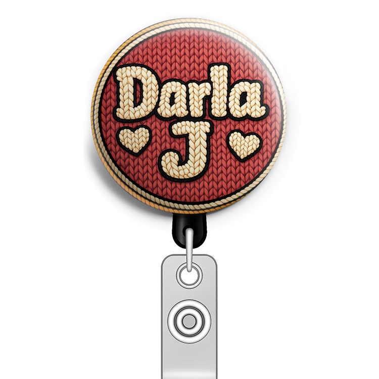 Custom Design – Create a circular badge design featuring the name 'Darla J'… - - Topperswap