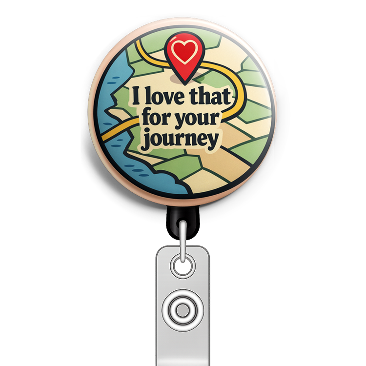 Custom Design – Create a circular badge reel design featuring a stylized, si… - - Topperswap