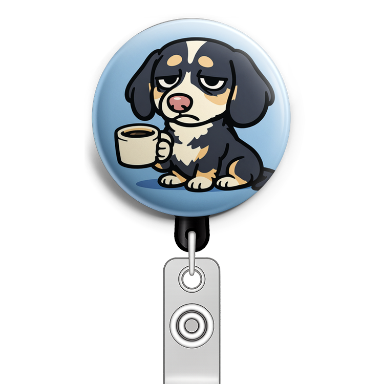 Create a circular badge design featuring Pickles, the Dachsh… - Badge Reel