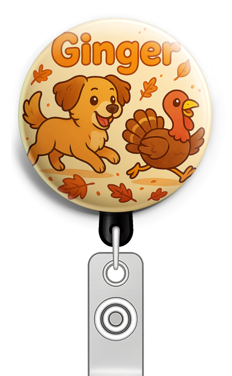 Ginger chasing a turkey. Fall vibes  - Badge Reel