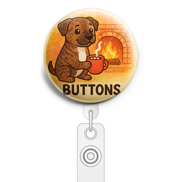 Custom Design – my pet sipping hot cocoa by a warm, crackling fireplace - Topper