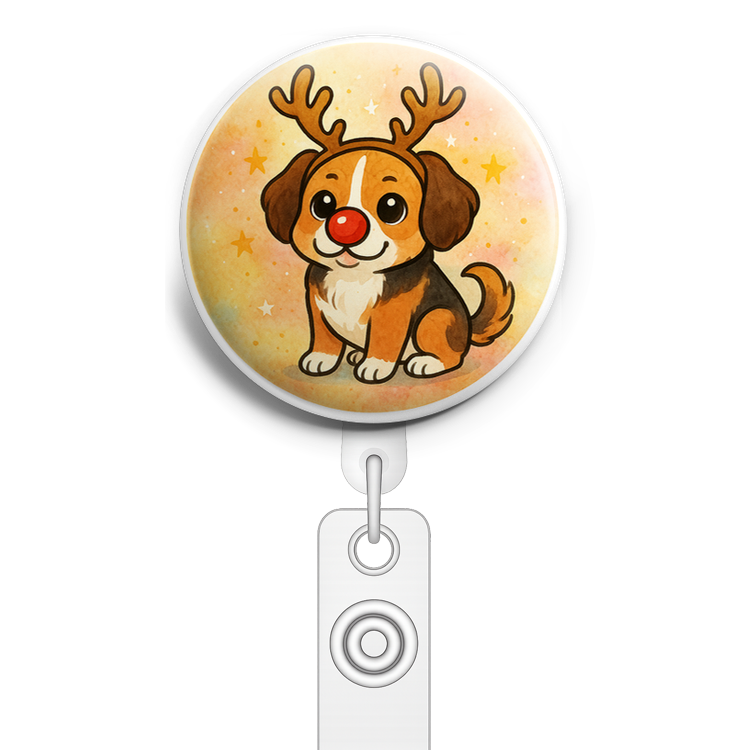 Custom Design – my pet dressed as a reindeer with a shiny red nose - Topper