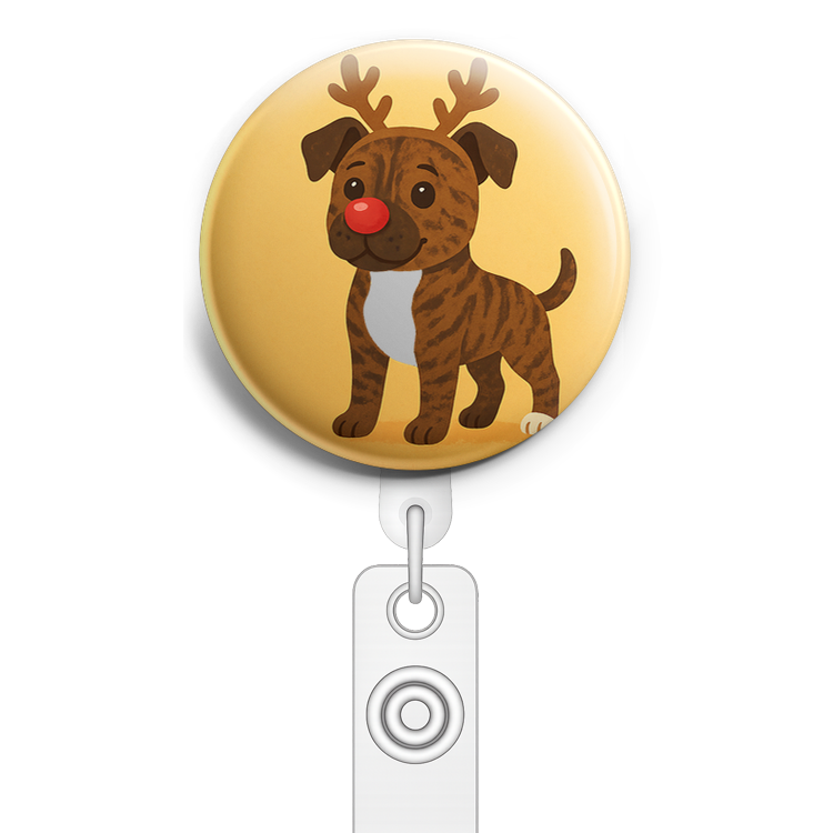 Custom Design – my pet dressed as a reindeer with a shiny red nose - Topper