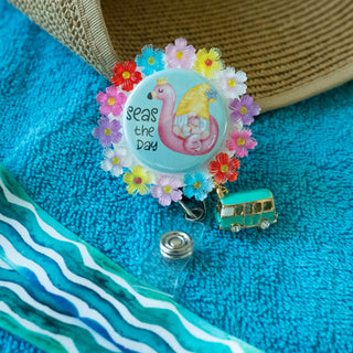 Beach Van Charm Badge Reel Add-on