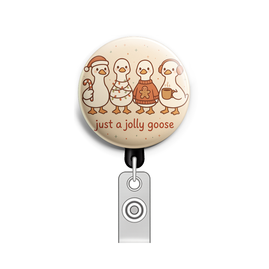 Custom Design – Four cute cartoon geese standing in a row, each dressed for… - - Topperswap