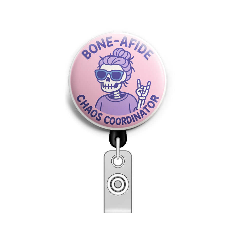 Custom Design – Stylish skeleton with messy bun and sunglasses saying 'Bone-… - - Topperswap