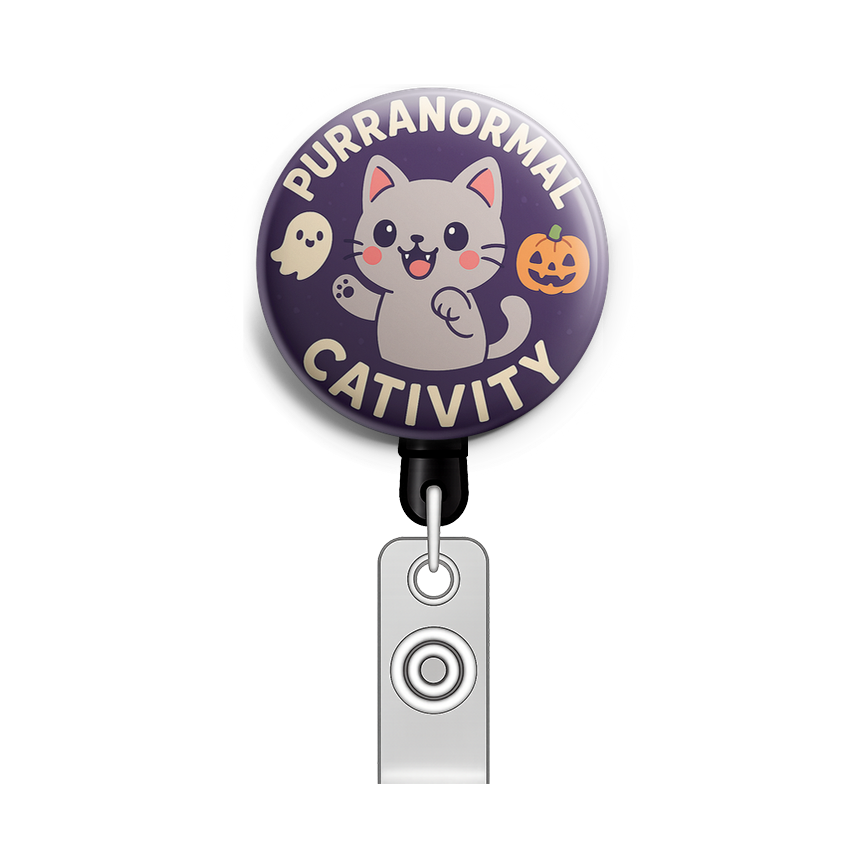 Custom Design – A cat with fangs saying: "Purranormal Cativity" - - Topperswap