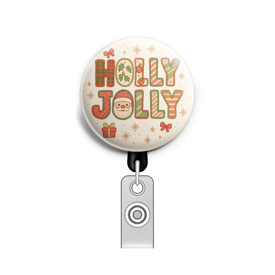 Custom Design – The words “HOLLY JOLLY” written in large, bold, hand-drawn b… - - Topperswap