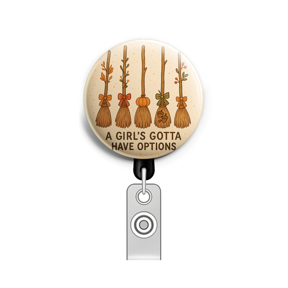 Custom Design – Five rustic witch brooms standing upright in a row, each wit… - - Topperswap