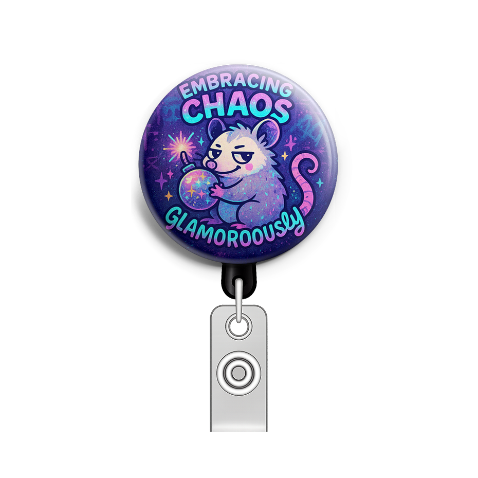 Custom Design – Sarcastic possum holding a glitter bomb, with the text 'Embr… - - Topperswap