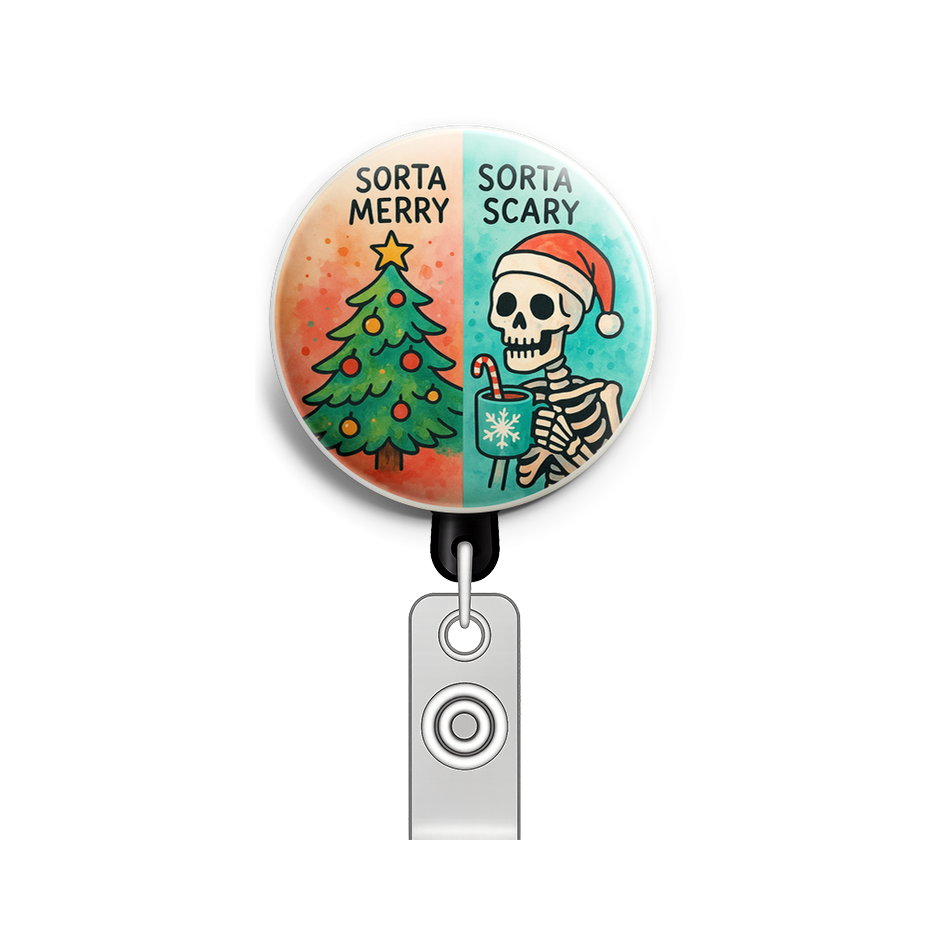 Custom Design – Half decorated Christmas tree with "Sorta Merry" and Half sa… - - Topperswap