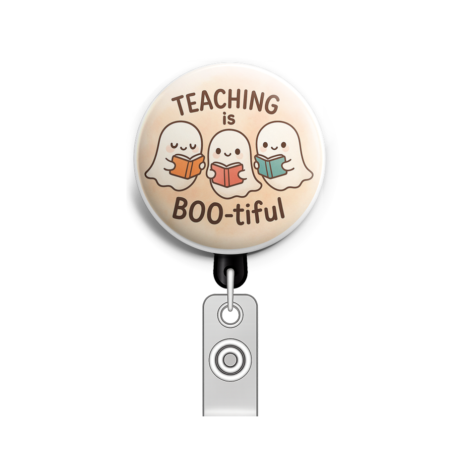 Custom Design – Cute ghosts holding books saying Teaching is BOO-tiful - - Topperswap