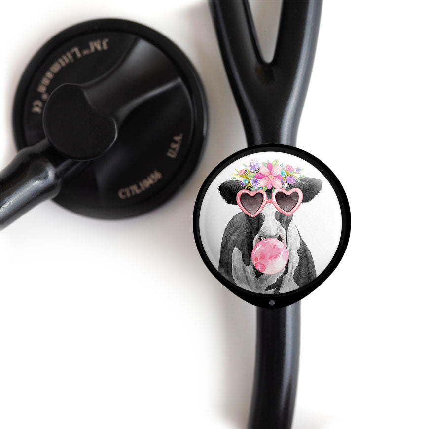 Bubblegum Cow Stethoscope ID Tag -  - Topperswap