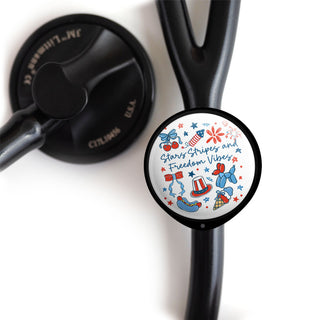 Stars, Stripes & Freedom Vibes Stethoscope Tag