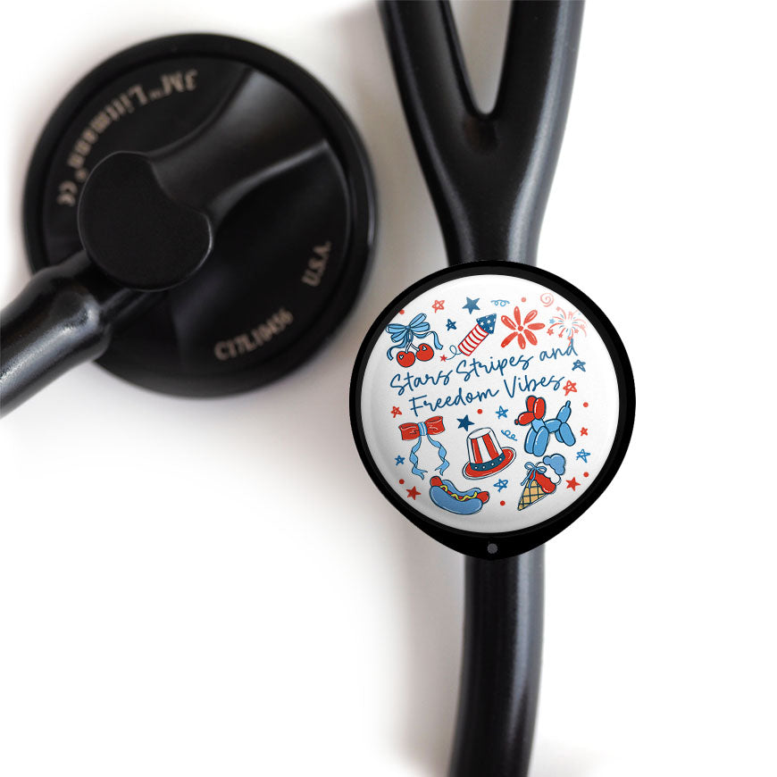 Stars, Stripes & Freedom Vibes Stethoscope Tag - - Topperswap